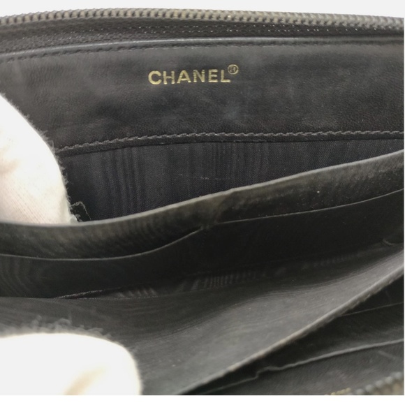Converted CHANEL Black Caviar Leather Long Zippy Wallet - Picture 8 of 12